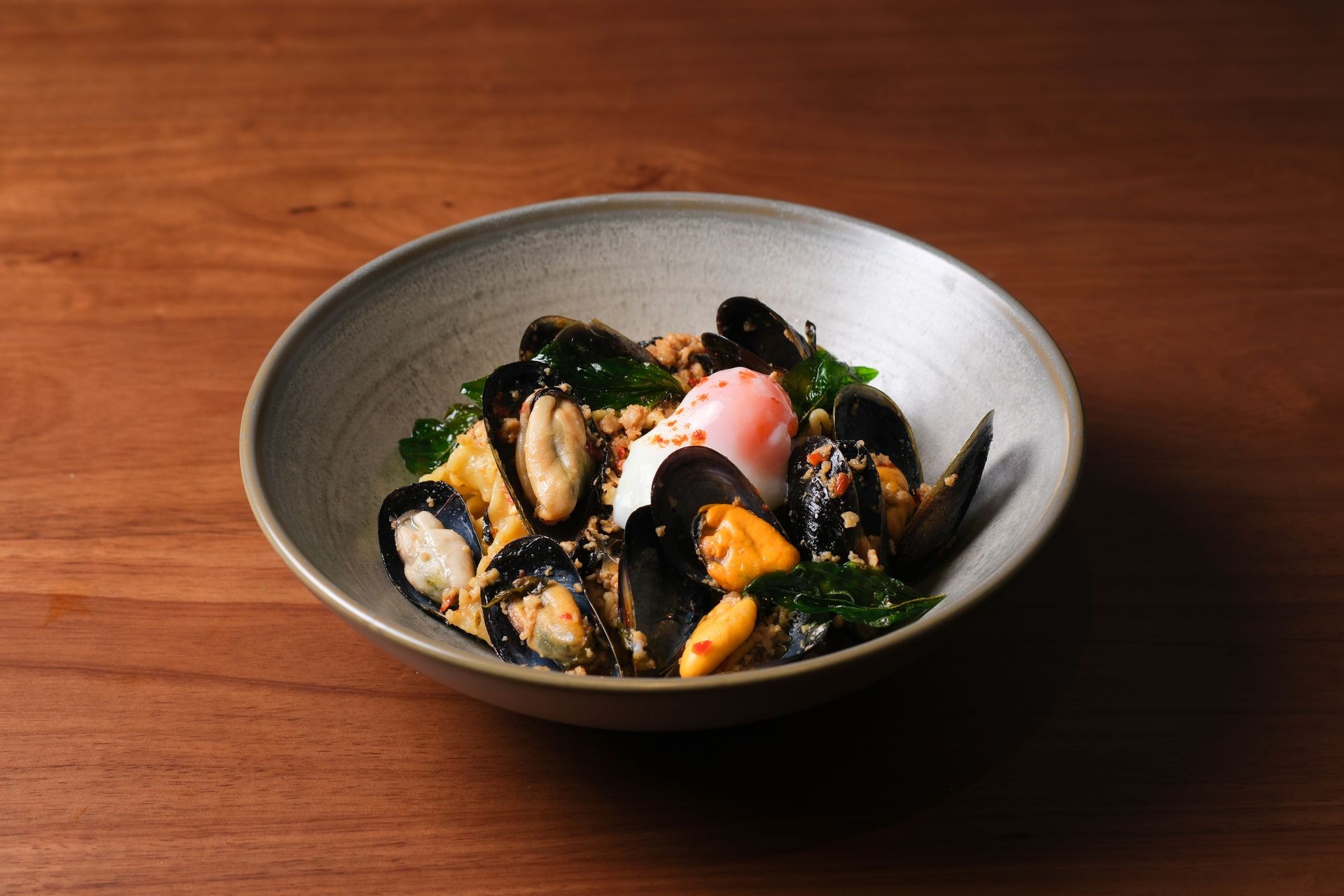 Thai Basil Mussel Pasta
