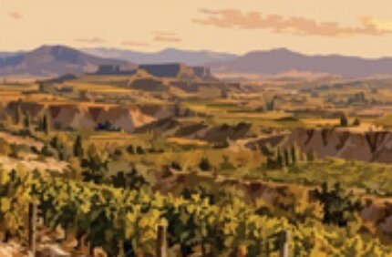 Illustration of vineyards in Shanxi